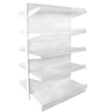 Metallic Double Sided Supermarket Rack, Heavy Duty Supermarket Shelves